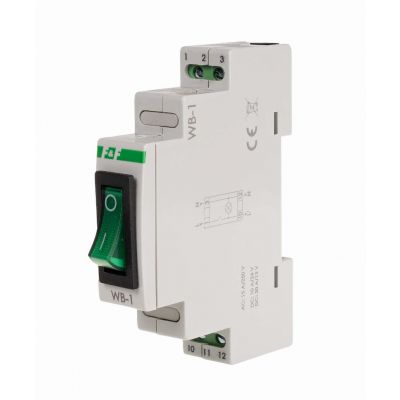 F&F Przełącznik dwupozycyjny z lampką sygnalizacyjną zieloną WB-1G (WB-1G)